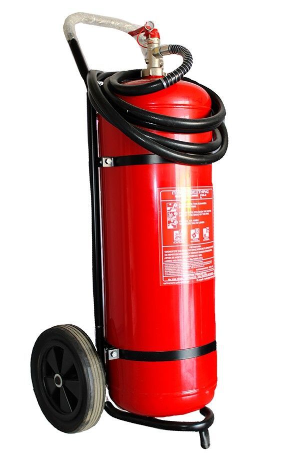 Τροχήλατος Πυροσβεστήρας Ξηράς Σκόνης ABC40% 50kg (A B C)